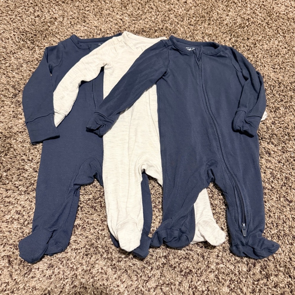 Carter's Navy baby One Pieces Footies - 2 navy